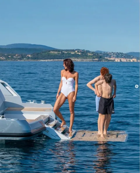 Client memory 1 aboard our yacht in Mykonos